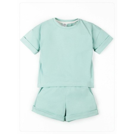 Children's jump (T-shirt, shorts), height 98-104 cm, mint color-10