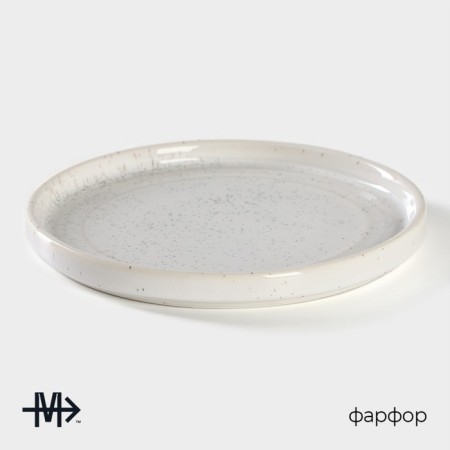 Porcelain dessert plate Magistro Urban, D = 18.2 cm, white color-1