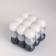 Figure candle "Babb cube", 6 cm, white-gray