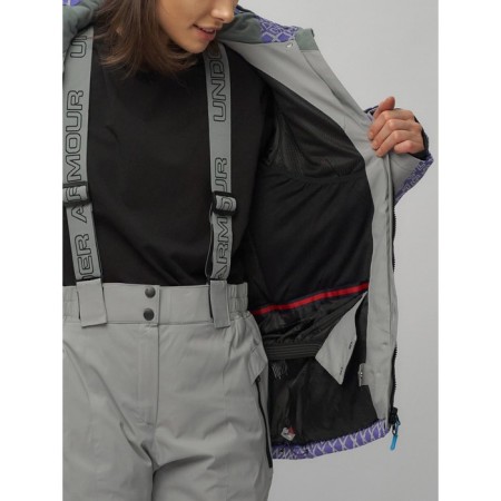 Ski jacket women's winter, size 60, purple color-9