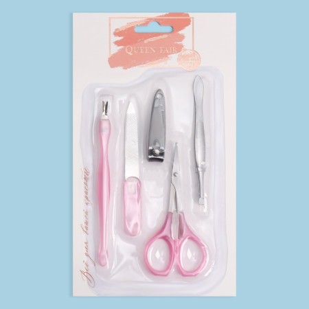 Manicure set, 5 items, on a blister, color mix-4