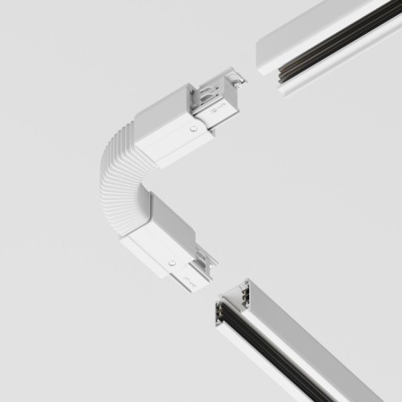 The Connector is flexible for the Technical Tracf-31W overhead track system, 24,2x3.3.2 cm, white color-4