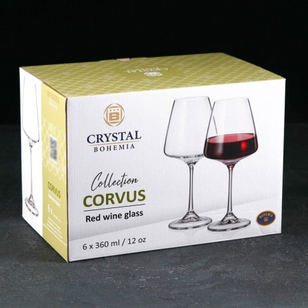 Set of glasses for wine Corvus, 360 ml, 6 pcs-2