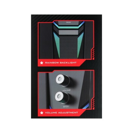 Computer speakers Xtrike Me SK-612, 2x3 W + 5 W, USB, backlight, black-6