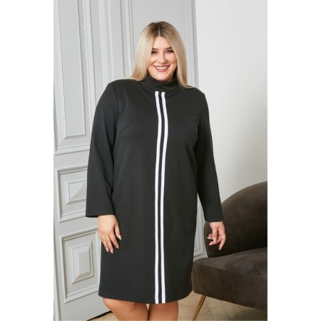 Female dress, size 66, black color-1