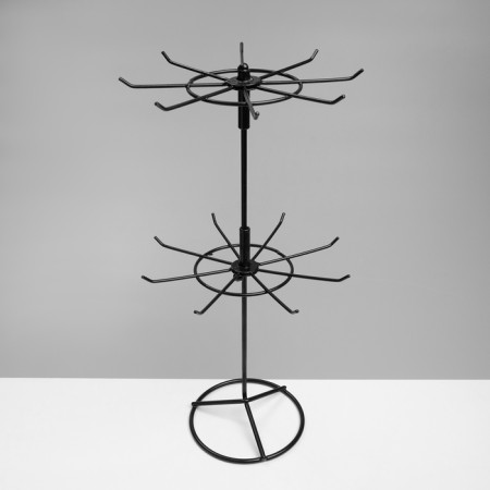 Turnushka, 2 tiers of 6 hooks, 21.5 × 21.5 × 41 cm, black color-2