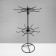 Turnushka, 2 tiers of 6 hooks, 21.5 × 21.5 × 41 cm, black color
