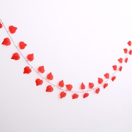Decor "Girland from the leaves" length - 2.4 m, width - 17 cm, red color-2
