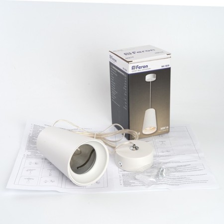 Ceiling light Feron ML1858, IP20, GU10, 35 W, 70x70x110 mm, white color-8