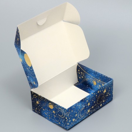 Gift folding box, packaging, "Cosmos", 14 x 10 x 5 cm-2