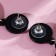Acryl Earrings "Dialog Window" Yes! No!, Black and white color