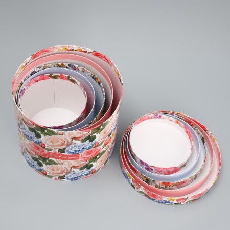 Set of hats 5 in 1, gift packaging, “flowers”, 13 x 14 - 19.5 x 22 cm-14