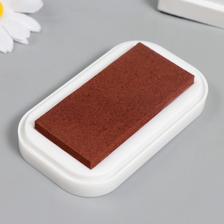 Stamping pillow for textiles, wood, papers "Chocolate" 5.3x9.5 cm-1