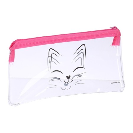 Penal soft 1 compartment, 95 x 205 mm, flat, PVC, calligrata "cat"-1