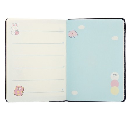 Gift notebook, A6, 100 sheets, a colored block, with a curly knife on a magnet, "anime", mix-7