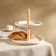 Floor - round fruit Sl Home "Trento", 2 tiers, porcelain, white color