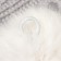 Pompon from natural fur of a hare, size 1 pc: 9 cm, white color