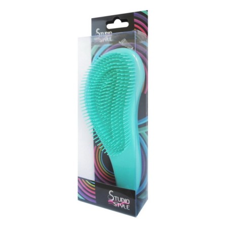 Studio style hair brush “Tizer”, large, with soft teeth, mix-3