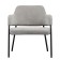Wendy armchair, 640 × 685 × 740 mm, textured Shenill, color gray color