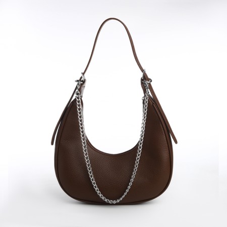 Bag Women's Sobo on the zipper Textura, average size, brown color
