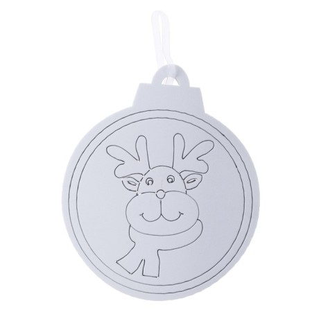 Christmas tree decoration for painting "Deer" 4 pcs., Brush-2