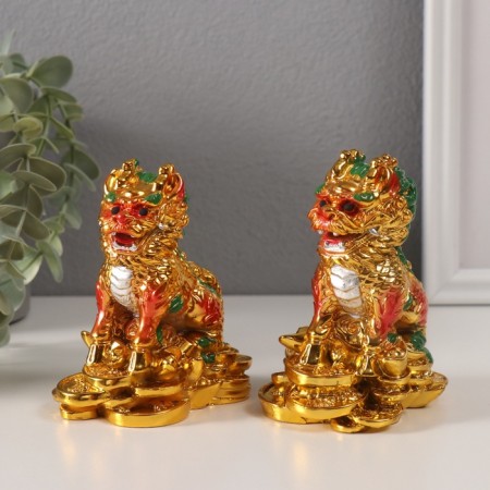NECSK Polystone "Kirina on Monets" gold set 2 pcs 6x9x10.5 cm-3