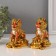 NECSK Polystone "Kirina on Monets" gold set 2 pcs 6x9x10.5 cm