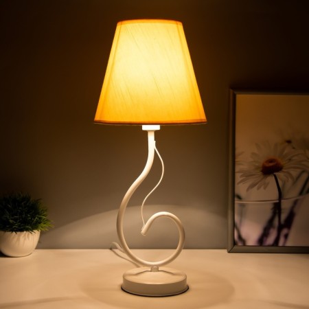 Lamp table Marcel 1x15W E14 18x18x42cm White/Risalux lemon-2