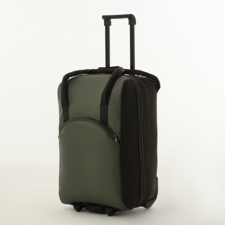 Small 37 L (S) suitcase with Sacvoyage bag, lightning department, extension, Khaki color-1