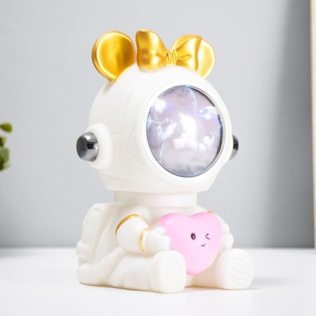Night-wound Mishka Bear Cosmonaut Led usb white 12x12x16.5 cm-1