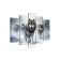 Carty watch Wall Modular Wolves, silent, 80 x 140 cm