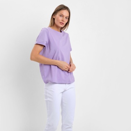 T-shirt female, lilac color, size 42-44 (m)-1