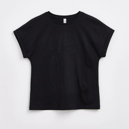 Female T -shirt, size s, black color-3