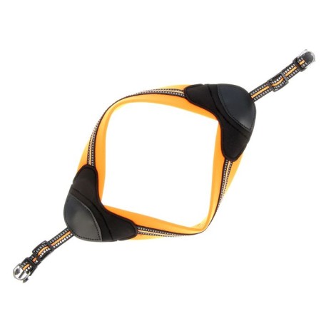 Super-furry harness with reflective firmware, girth 48-54 cm, orange-1