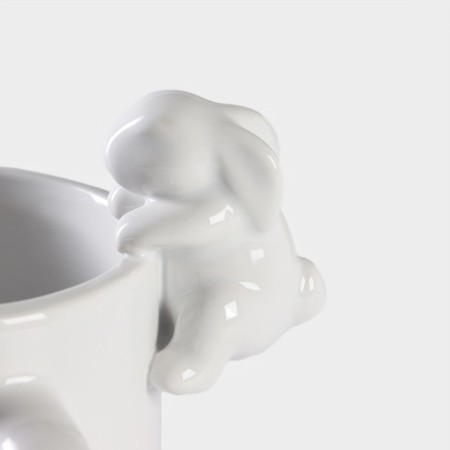 Mug of the shade "bunny", 380 ml, white color-2