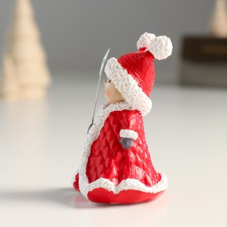 Polystone souvenir "Baby in a red fur coat with fur" mix 5.5x4x8.5 cm-4