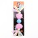 Premium chewing pizh toy on a rope, 3 elements, thermoplastic rubber, mix