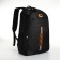 Youth backpack on a zipper, 4 pockets, black color/orange