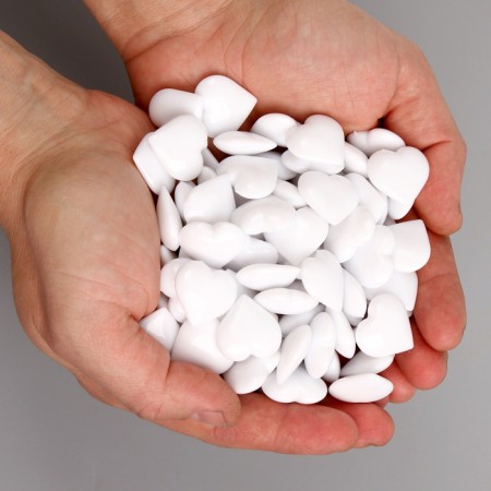 Plastic sores are decorative, set of 100 pcs., Size 1 pc. - 2 × 2 cm, white color-8