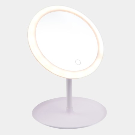 Mirror KZ-09, backlight, desktop, battery, 2500 mAh, 3 modes, rotation 90 °, white-5