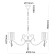 Ellegia chandelier, size 62x94x62 cm, 200W 5XE14 IP 20