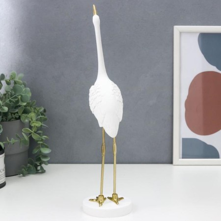 Souvenir Polystone "White Heron" 36x9x9cm-3
