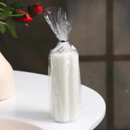 Candle-cylinder "four-leafer", 4.5x10.5, white, 6 hours-2
