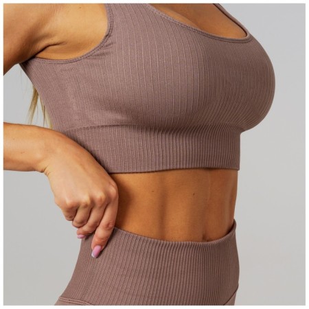 Sports top on wide straps, size m, beige color-9