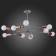 Ceiling EVOLUCE lamp. Sle106403-09. Palare. 9x60 watts, E27, 89x89x35.5 cm, gray color, pink gold