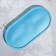 Gypsum oval candlestick, 17.5x9x1.5cm, blue