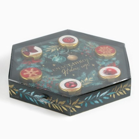 Gift set of New Year's "Happy New Year": tea, cream-make-7