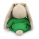 Soft toy "Bunny Mi", in a green overalls, 18 cm