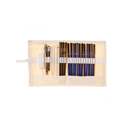 Artistic set for drawing, beige pencil case-2