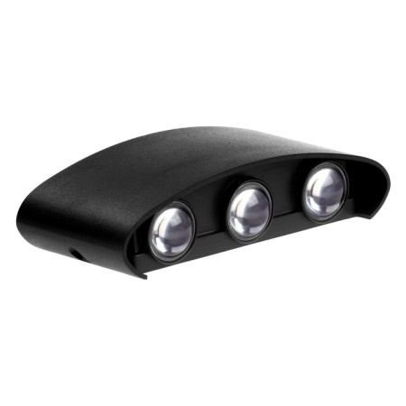 Facade lamp "Semosfer", FSD-069, 6 W, 4000K, 3 rays, IP65, 220 V, plastic, black 100842